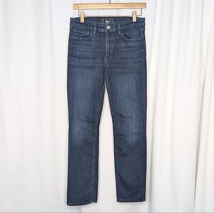 3x1 James W2 Mid-Rise Straight-Leg Cropped Jeans (Style # W2XRC0221) Dark Wash
